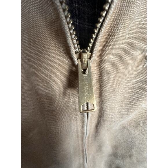 Vtg Carhartt Detroit Jacket J97 Sandstone Duck Blanket Lined Sz 2XL Reg Workwear - Picture 14 of 16